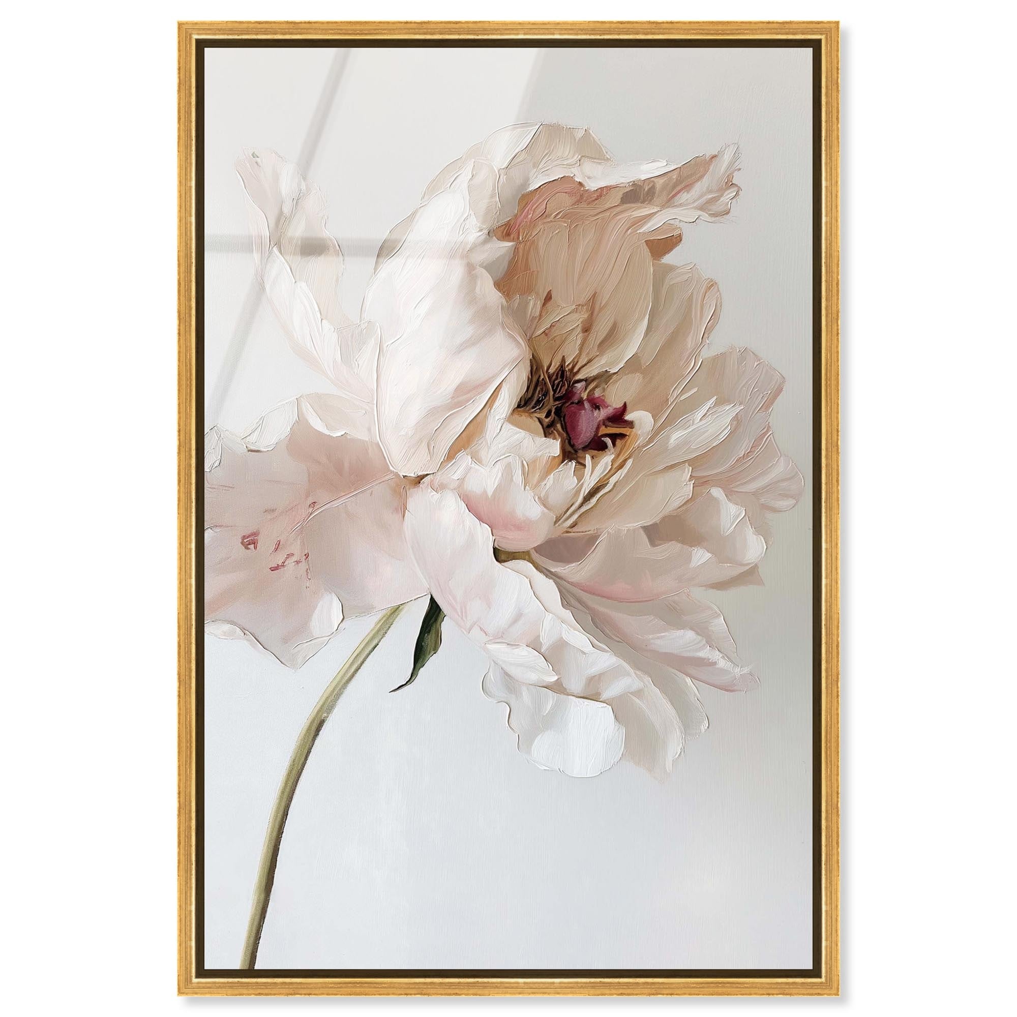 Floral in Profile New Floral Framed Acrylic Wall Art by Art Remedy