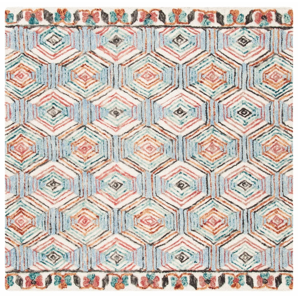 SAFAVIEH Handmade Trace Latoya Geometric Wool Rug