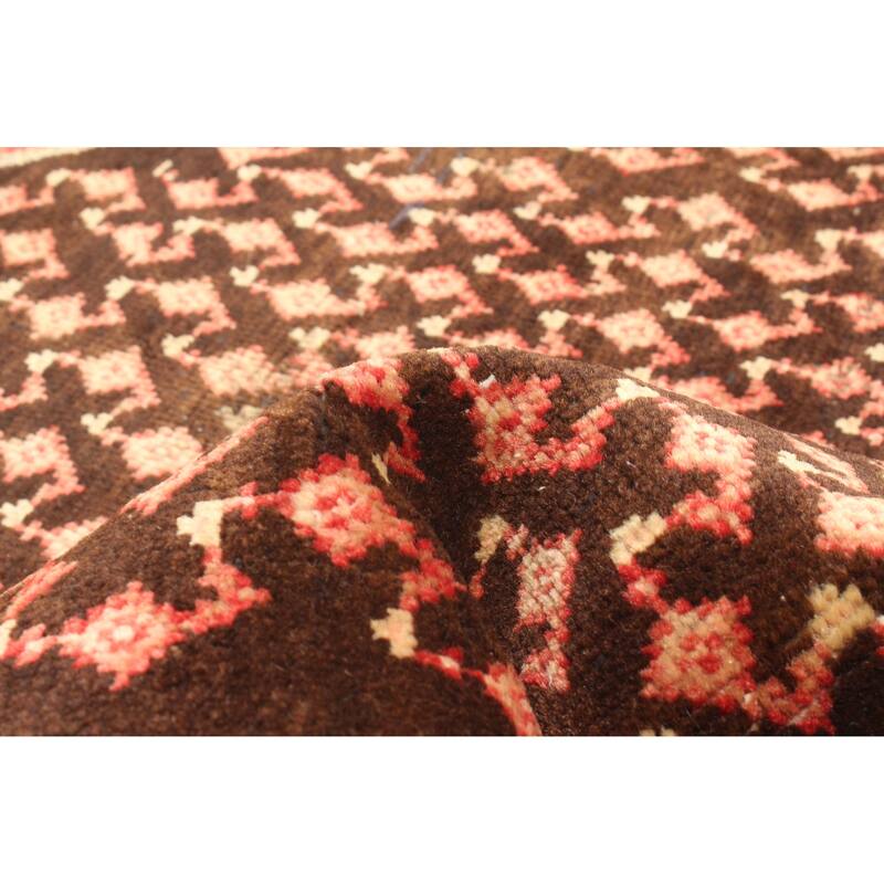 ECARPETGALLERY Hand-knotted Andelz Dark Brown Wool Rug - 2'11 x 4'8