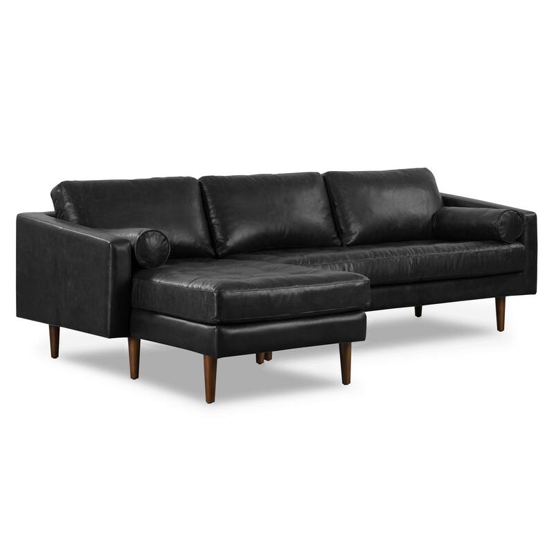 Poly & Bark Napa 104.5" Left Sectional Sofa - Full Grain Genuine Italian Leather