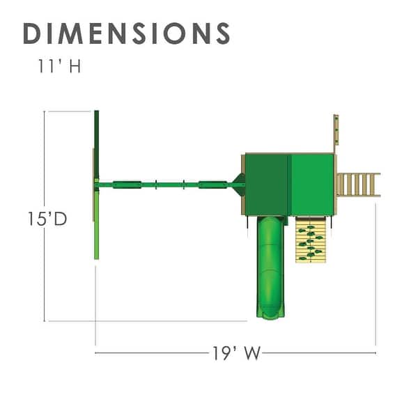 Gorilla Playsets Chateau Outdoor Wooden Swing Set with Sandbox Bed