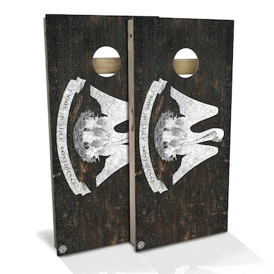 Louisiana Flag Rustic Outdoor Cornhole Board Set