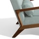 preview thumbnail 83 of 161, 25" W Mid Century Upholstered Wood Accent Chair with Pillow