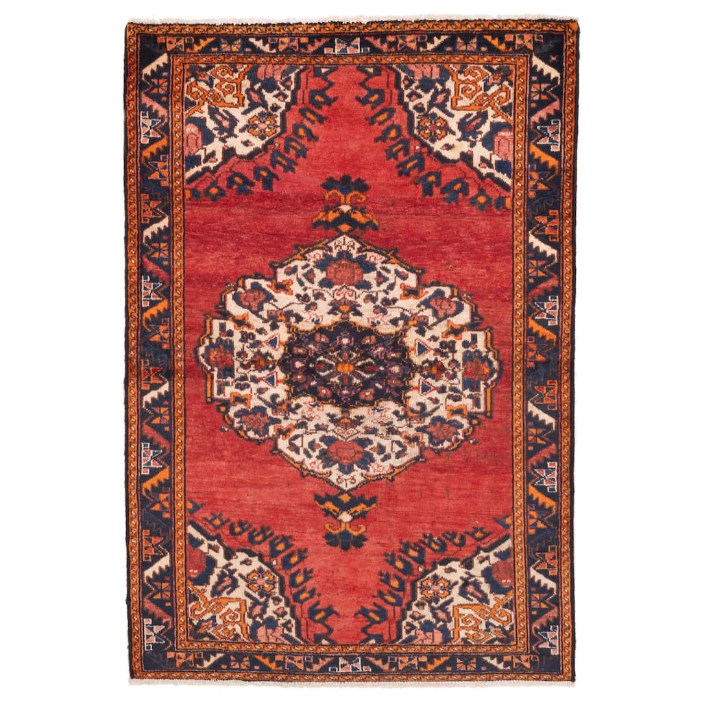 ECARPETGALLERY Hand-knotted Anadol Red Wool Rug - 4'3 x 6'6