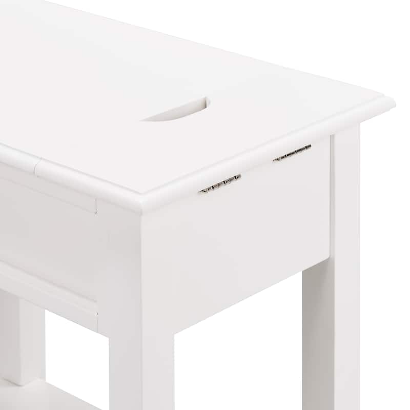 Zayden 1-drawer Side Table with Charging Station by iNSPIRE Q Bold