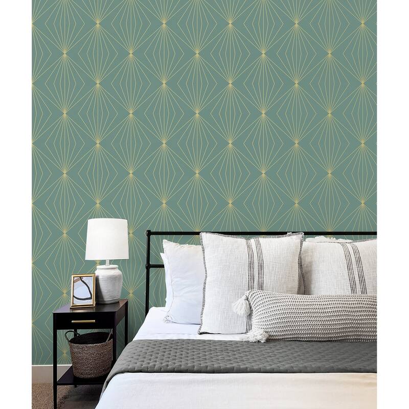 Seabrook Designs Diamond Vector Non-Woven Unpasted Wallpaper