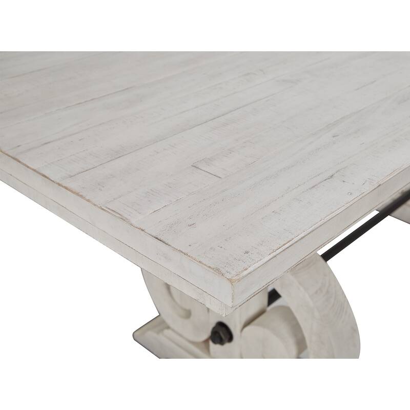 Magnussen Home Bronwyn Alabaster And Toasted Nutmeg Extendable Rectangular Counter Height Dining Table - 36''W x 66''D x 36''H