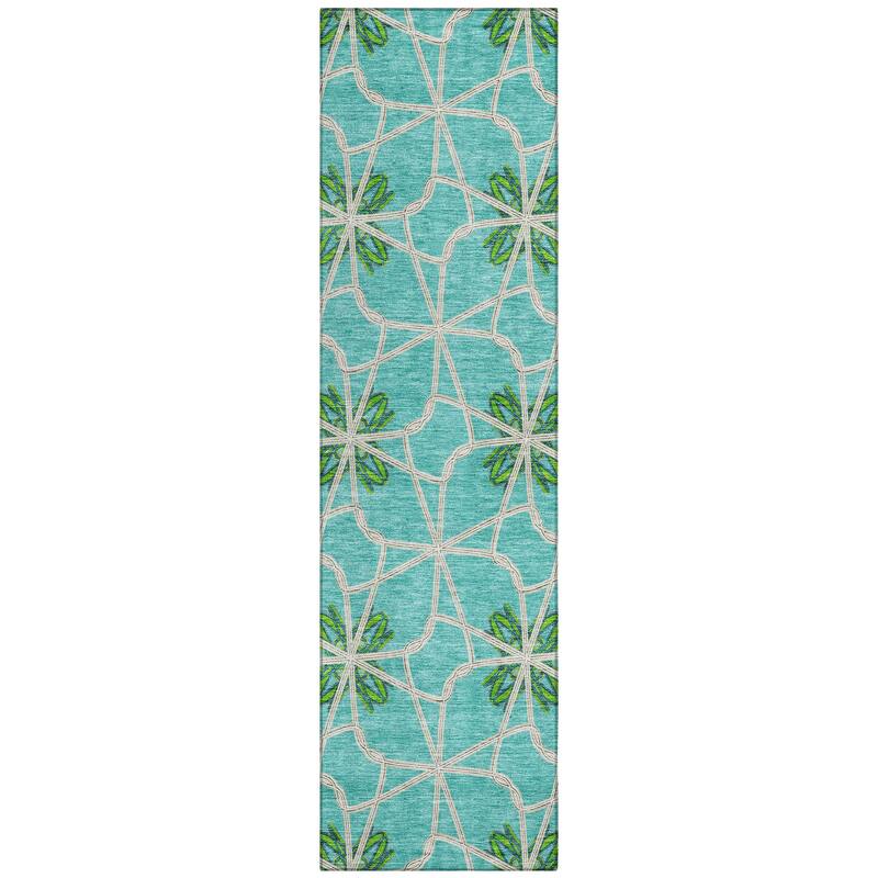 Machine Washable Indoor/ Outdoor Chantille Contempoary Whimsy Rug