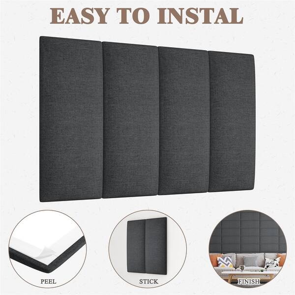 Wall Mounted Upholstered Fabric Tufted Headboard