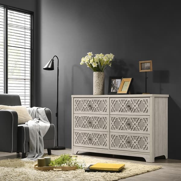 dusty grey oak dresser Azienda 6-Drawer Dusty Grey Oak Dresser - Bed Bath & Beyond