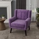 preview thumbnail 3 of 7, Velvet Upholstered Armchair Tufted Accent Chair