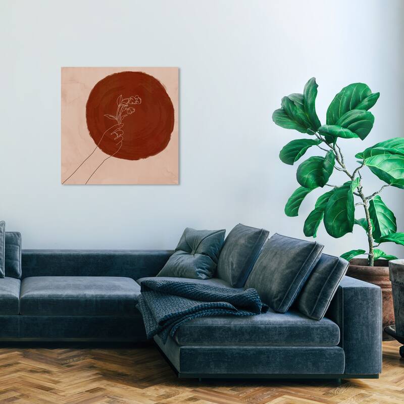 Wynwood Studio Canvas Abstract For the Sun Red and Maroon Modern & Contemporary Wall Art Canvas Print - 30 x 30