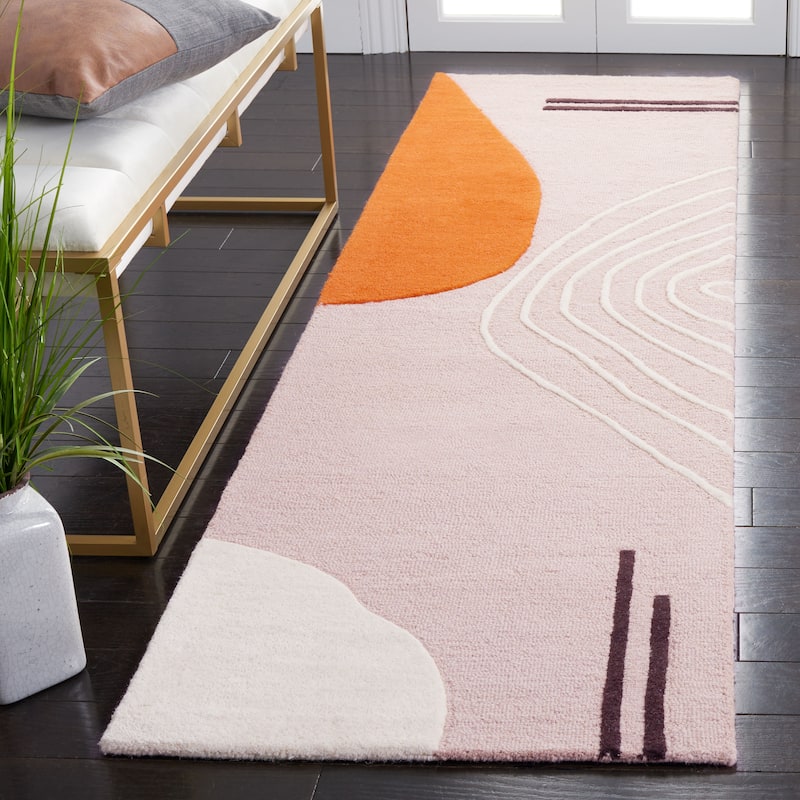 SAFAVIEH Handmade Rodeo Drive Vutka Mid-Century Modern Wool Rug