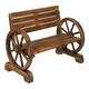 preview thumbnail 1 of 0, Wagon Wheel Bench - 42.2" x 21" x 31"