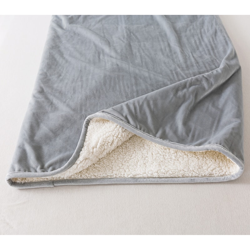 The Work Sack Velvet and Sherpa Wearable Throw