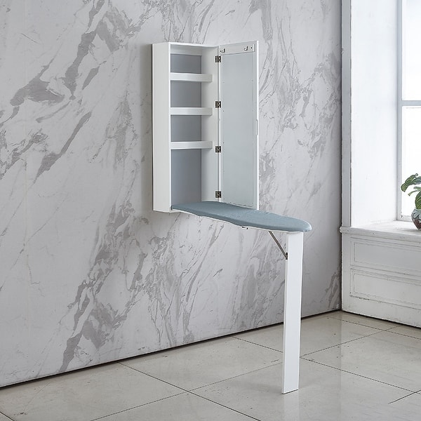 Wall Mounted Ironing Board with Storage in Ironing Board