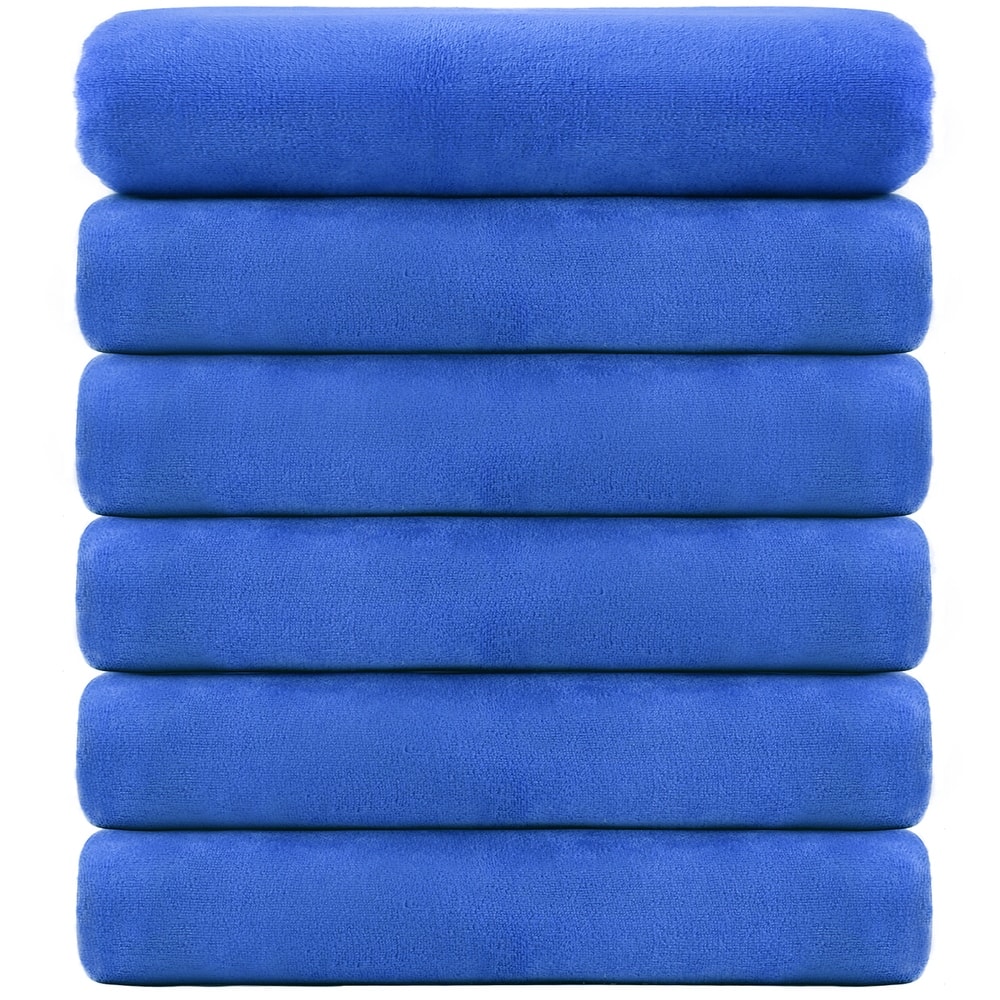 6 Piece Towel Set Bath Towel 27" x 55" - 27"x55"