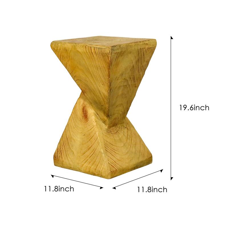 Outdoor Concrete Side Table, Morden Geometric End Table for Home Decor