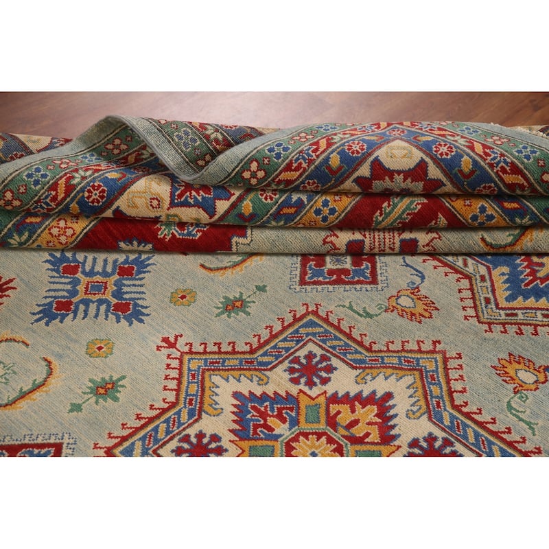 Geometric Kazak Large Oriental Area Rug Handmade Wool Carpet - 9'9" x 16'2"