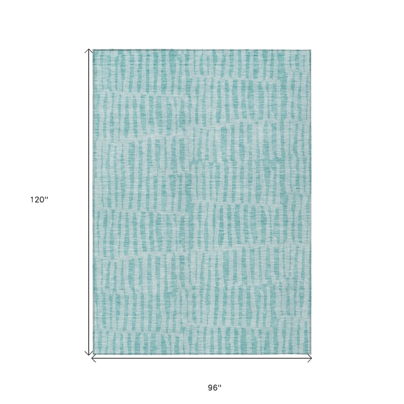 HomeRoots Striped Transitional Rectangle Outdoor Rug