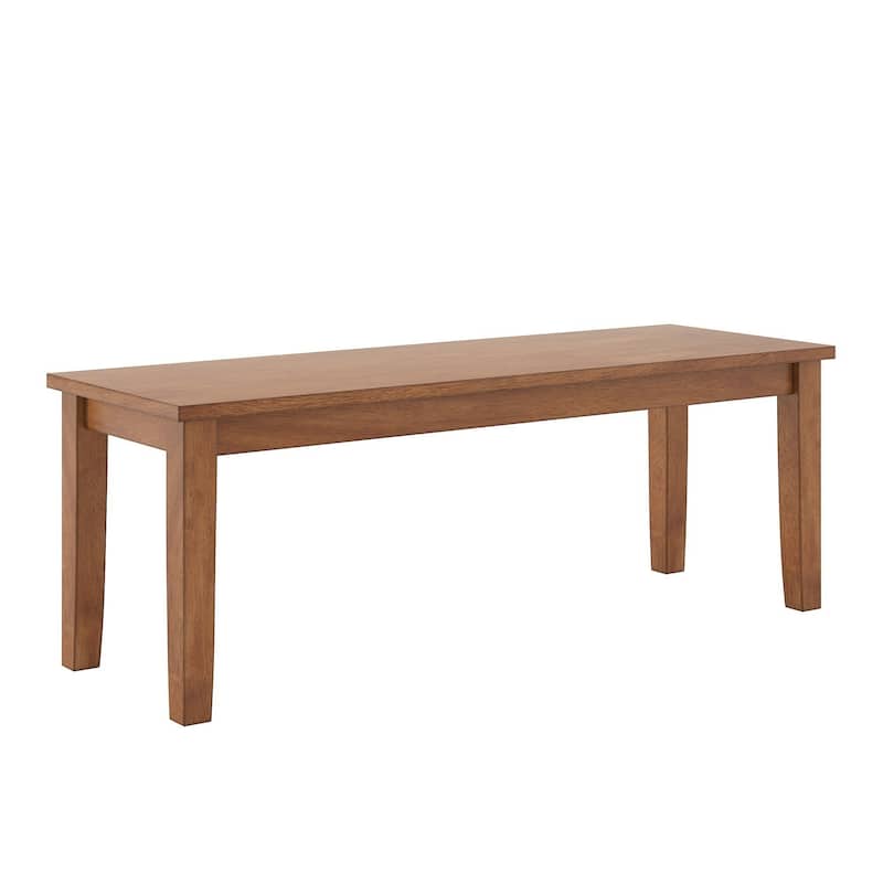 Wilmington II Round Pedestal Base Oak Finish Breakfast Nook Set by iNSPIRE Q Classic