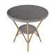 preview thumbnail 5 of 24, Tobias Outdoor Rattan and Metal Round Bistro Table