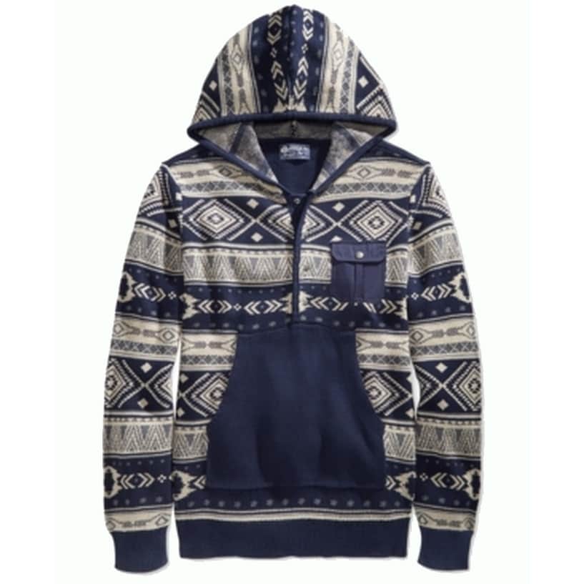 mens tribal print pullover