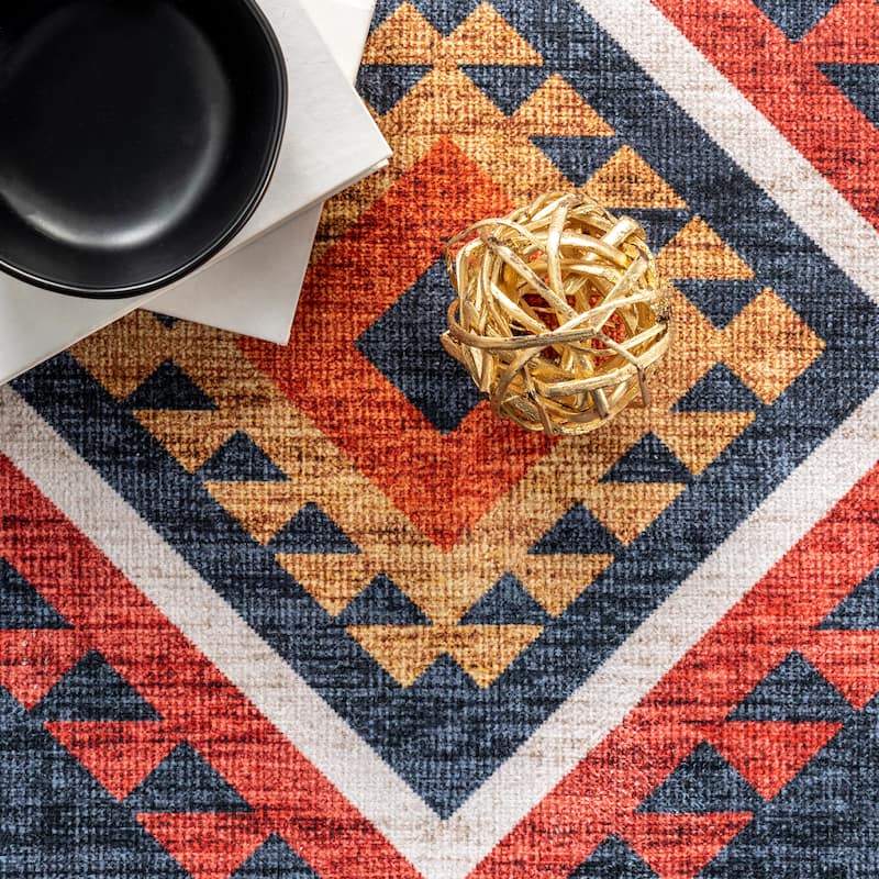 Nuloom Jayde SpinClean Machine Washable Southwestern Diamond Area Rug