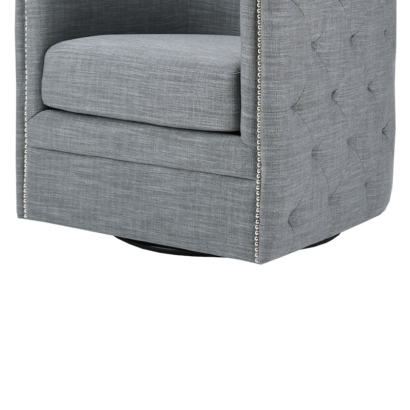 Madison Park Wilmette 360-degree Tufted Barrel Swivel Chair