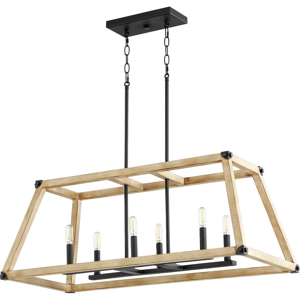 Quorum International Alpine 6 Light 16" Wide Linear Chandelier