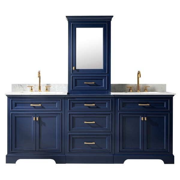 Shop Milano 96" Double Sink Bathroom Vanity Modular Set in ...