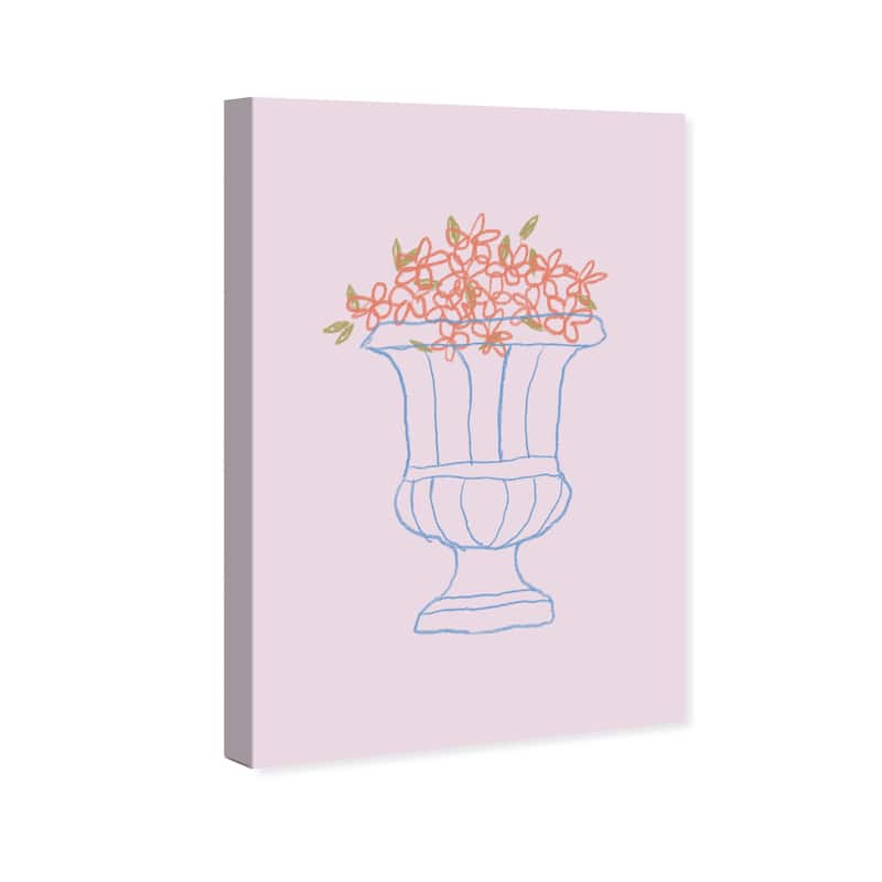 Wynwood Studio Canvas Floral and Botanical Decorative Heavy Vase Purple and Lilac Modern & Contemporary Wall Art Canvas Print