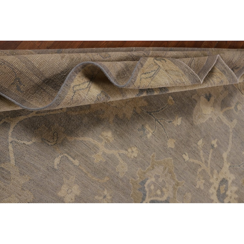 Oushak Turkish Area Rug Hand-Knotted Oriental Wool Carpet - 9'2"x 12'0"