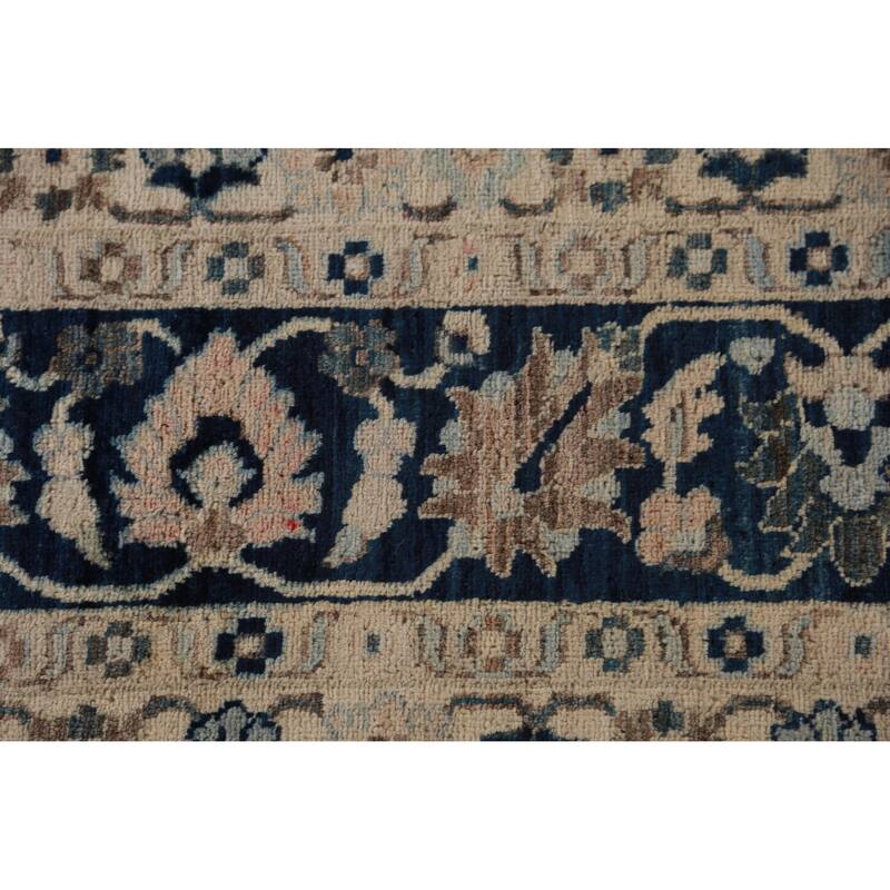 Hand Knotted Oriental 100% Wool Carpet Traditional All-Over Coral Ziegler Area Rug - 9' 7'' X 8' 2''