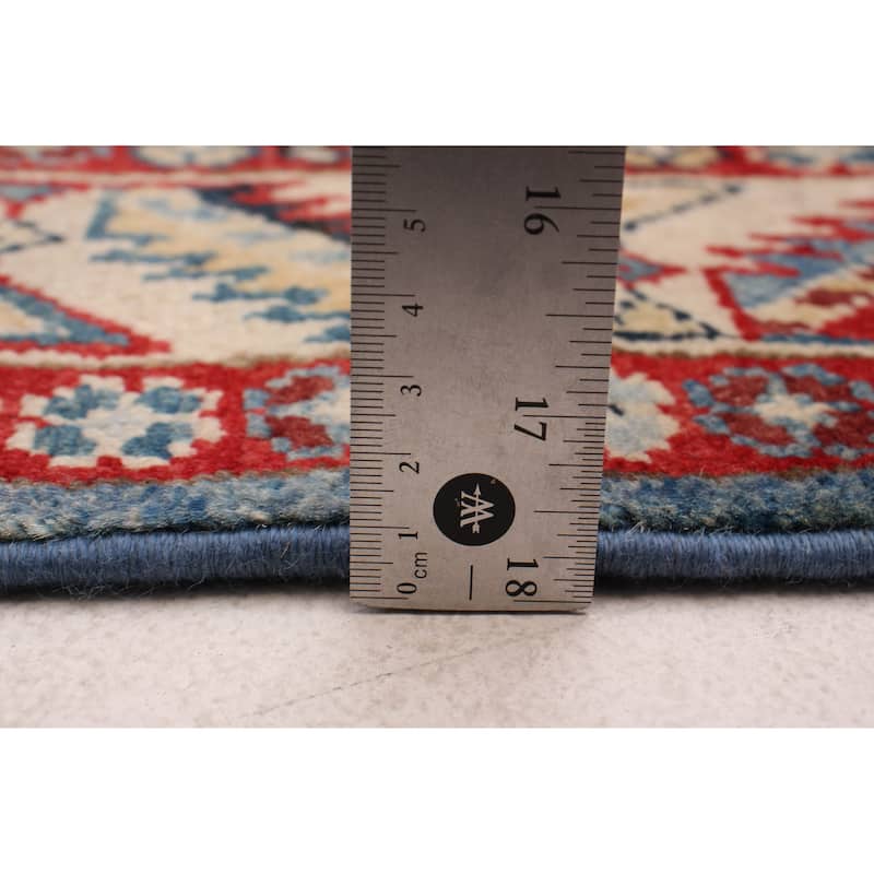 ECARPETGALLERY Hand-knotted Uzbek Ghazni Blue Wool Rug - 2'7 x 9'9