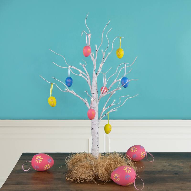 29ct Spring Easter Egg Ornaments - 3.25" - Pink/Blue/Yellow