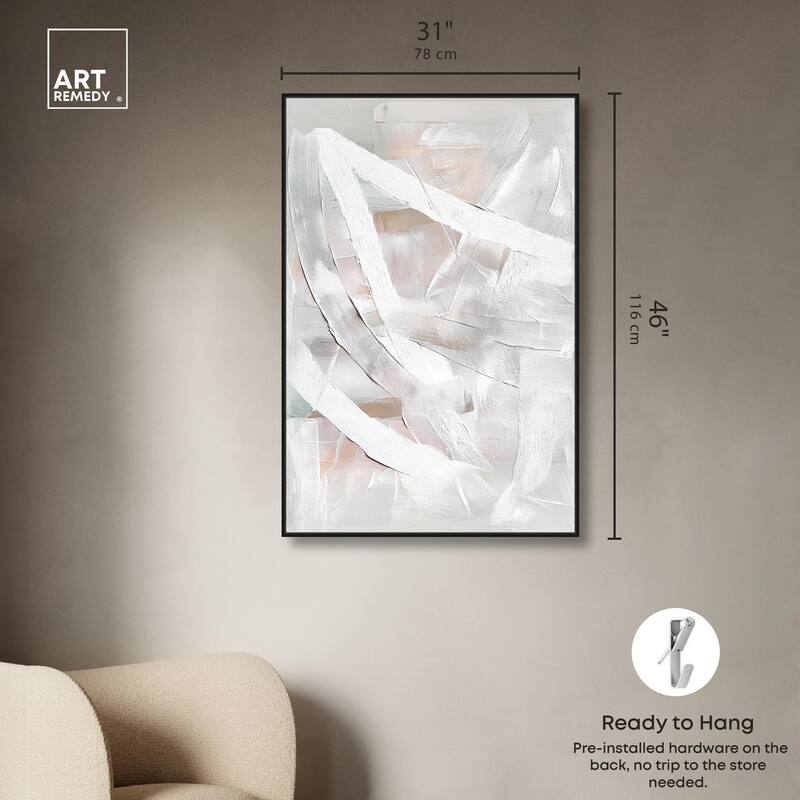 Thick White Texture I Canvas by Art Remedy