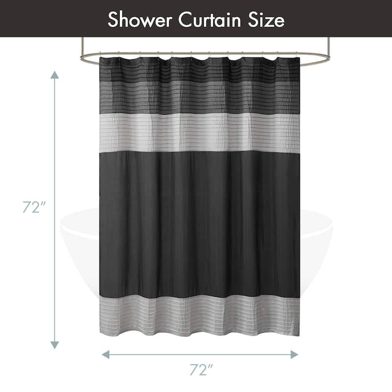 Madison Park Amherst Faux Silk Shower Curtain