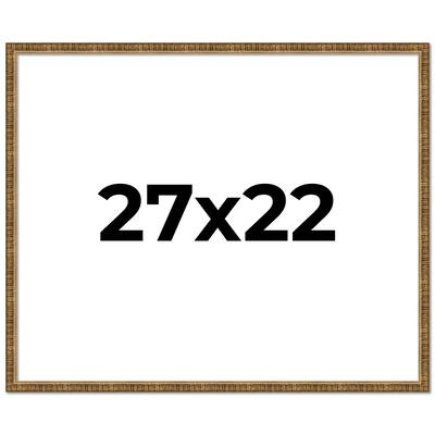 27x22 Frame Gold Solid Wood Picture Frame - Complete Modern Photo