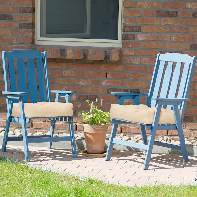 Costway 2 PCS 21'' x 21'' Patio Chair Seat Cushion Pads Indoor/Outdoor