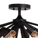 preview thumbnail 9 of 11, Estelle 24-in W Mid-Century Modern Sputnik Semi Flush Mount Ceiling Light - 24-in W x 14.5-in H x 24-in D