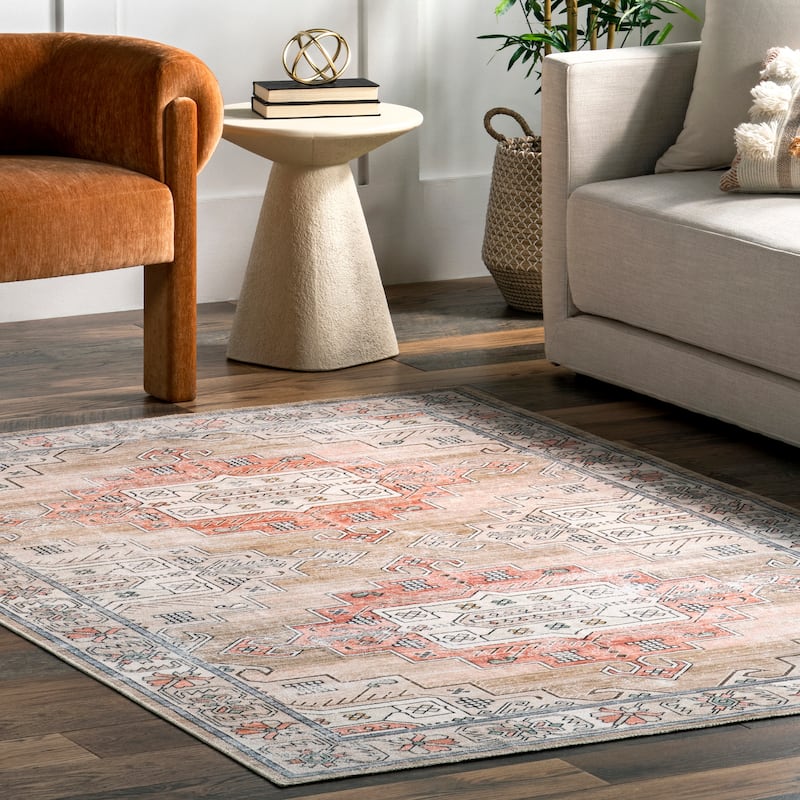 Nuloom Emerson SpinClean Persian Machine Washable Area rug