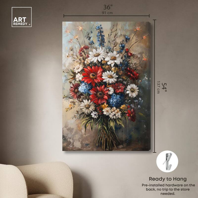 Symphony of Flowers II Canvas by Art Remedy, Gallery Wrapped