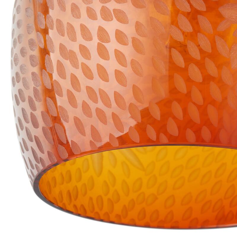 Charlene River of Goods Black Metal and Hand-Blown Glass 8-Inch Pendant Light with Adjustable Hanging Cord - 8" x 8" x 64"