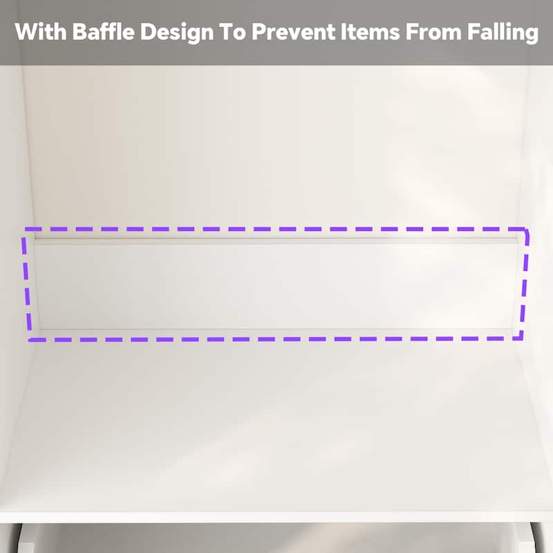 20"-60" Closet System with 3 Wooden Drawers and Sturdy Shelves and Retractable Rods
