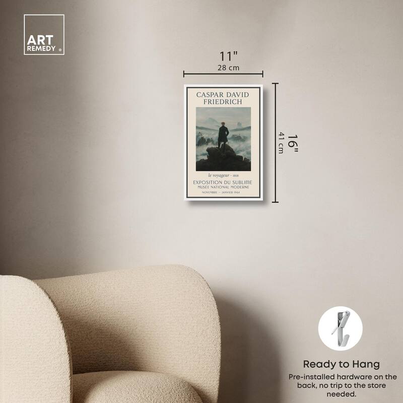 Wanderer Above the Sea of Fog Canvas by Art Remedy