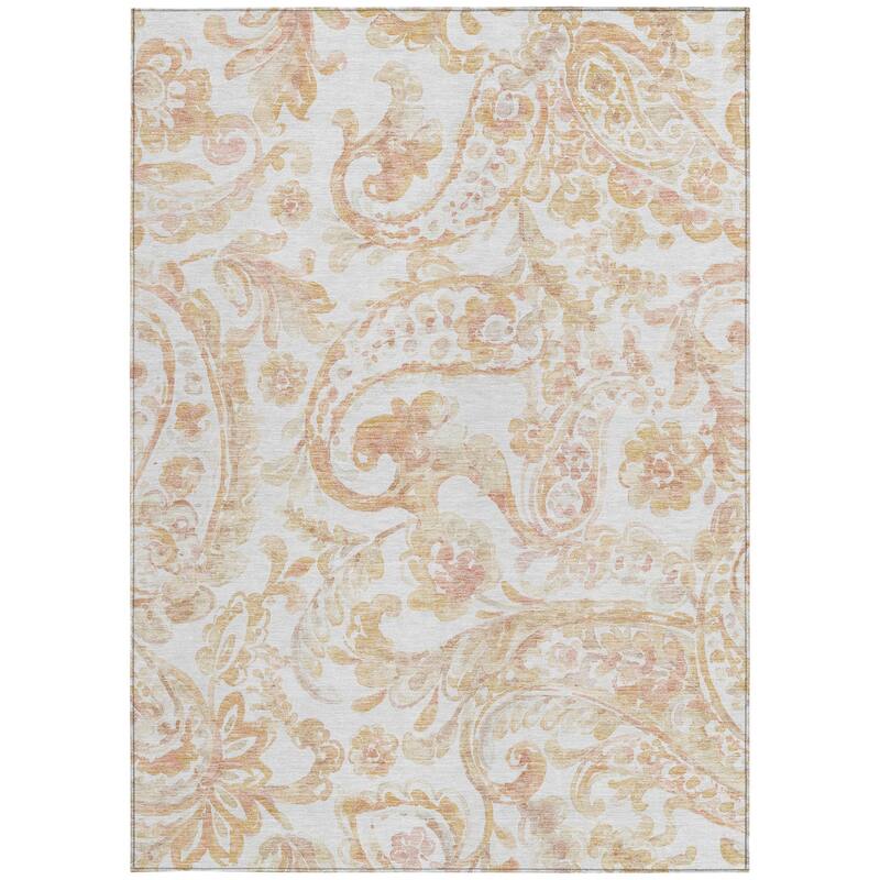 HomeRoots Paisley Transitional Rectangle Outdoor Rug