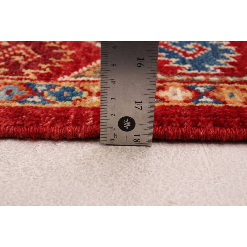 ECARPETGALLERY Hand-knotted Uzbek Ghazni Red Wool Rug - 2'9 x 10'0