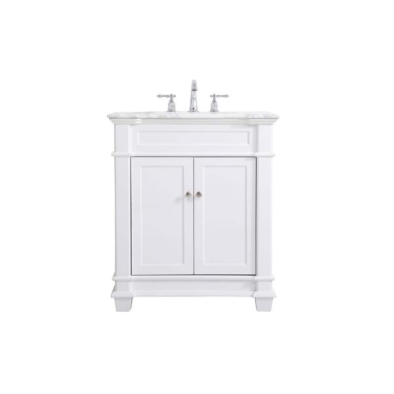 Elegant Lighting VF50030 Wesley 30" Free Standing Single Basin Vanity