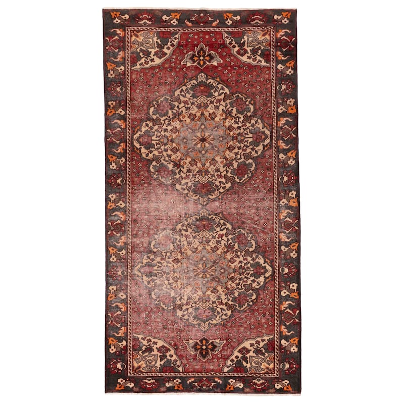 ECARPETGALLERY Hand-knotted Konya Anatolian Red Wool Rug - 5'1 x 10'0